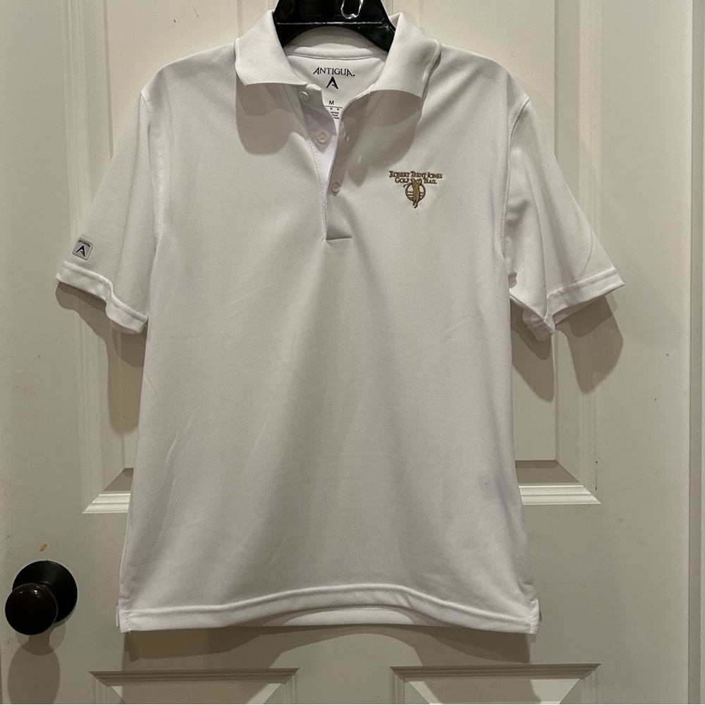 Antigua RTJ White Youth Golf Shirt
